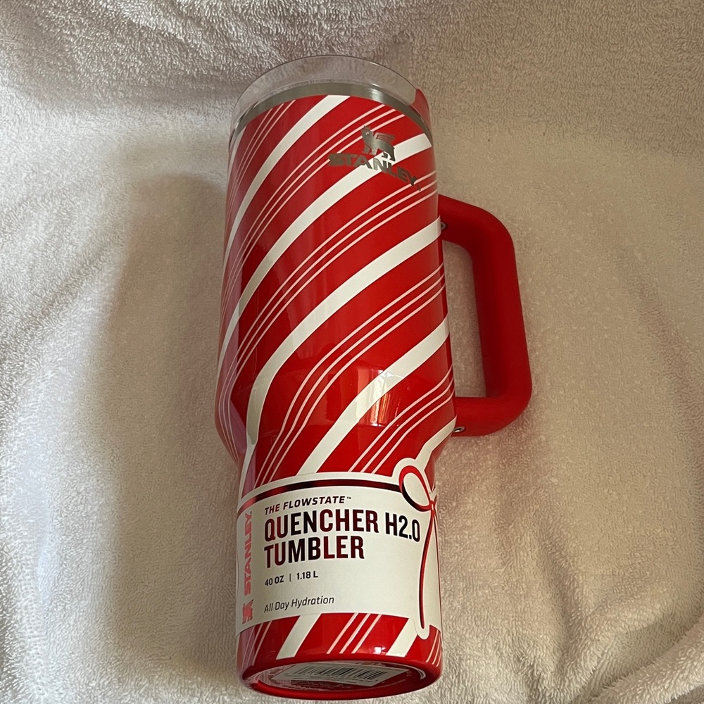 NWT Stanley Candy Cane Twist Striped Tumbler